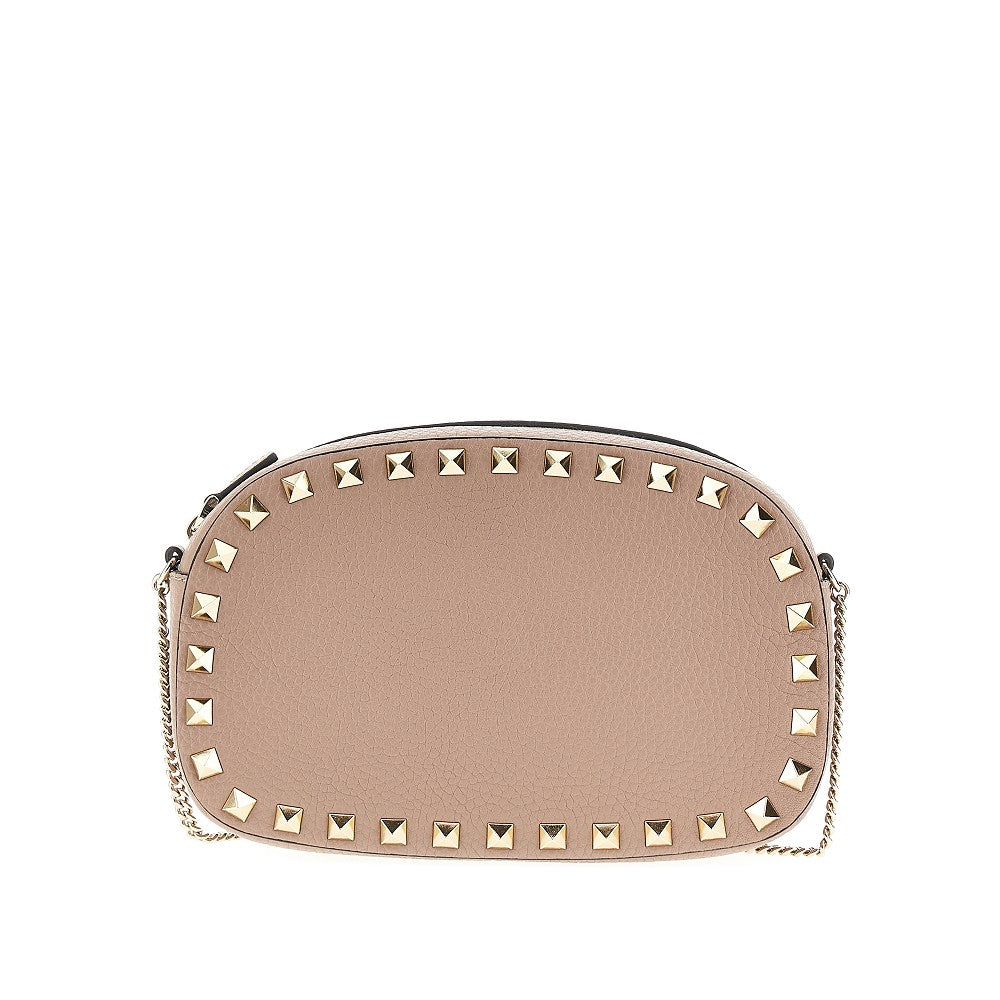 Grained leather 'Rockstud' crossbody mini bag
