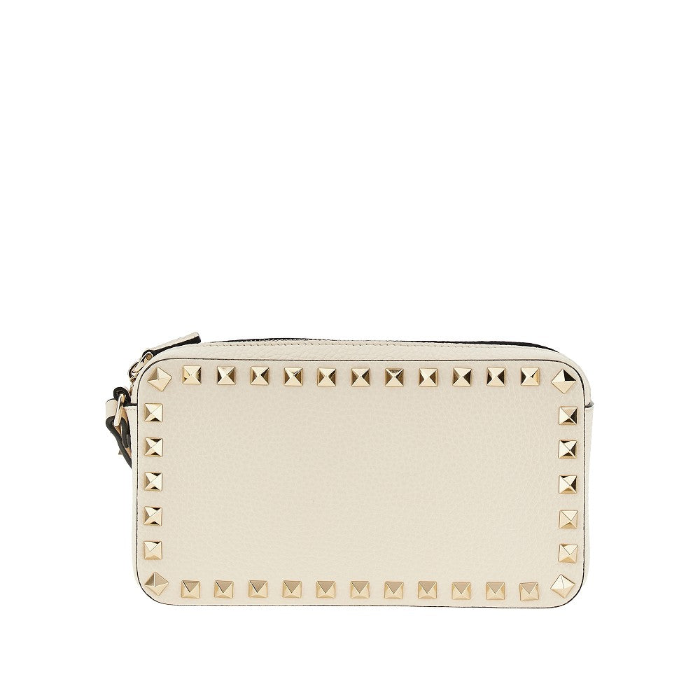 'Rockstud' grained leather pouch