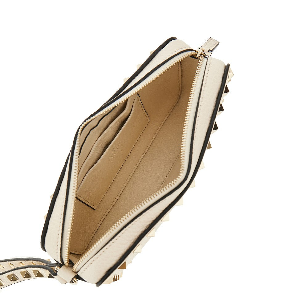 'Rockstud' grained leather pouch