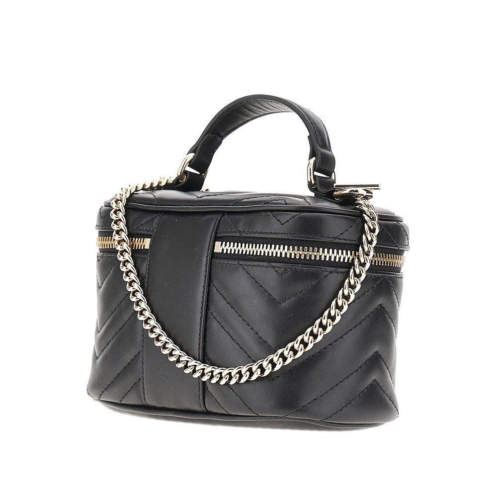 Leather 'GG Marmont' mini vanity bag