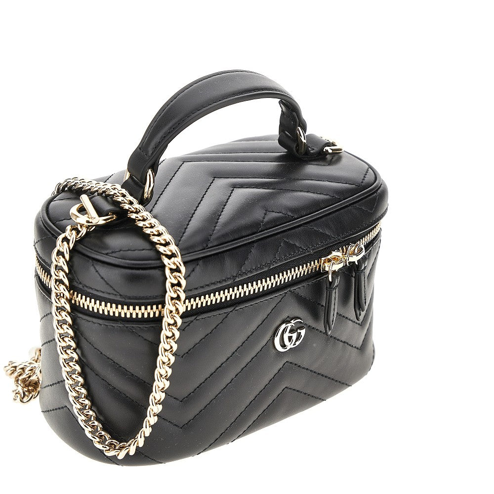 Leather 'GG Marmont' mini vanity bag