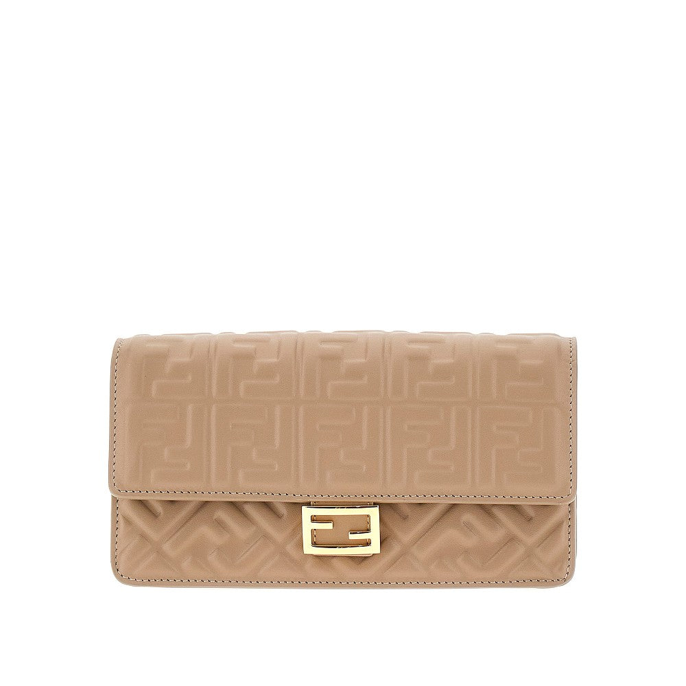 Pochette in nappa goffrata FF