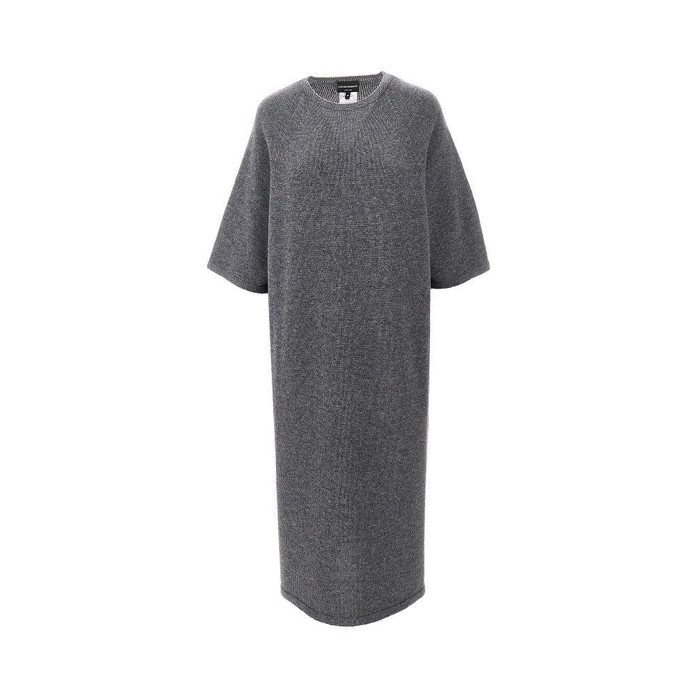 Cashmere-blend knitted midi dress