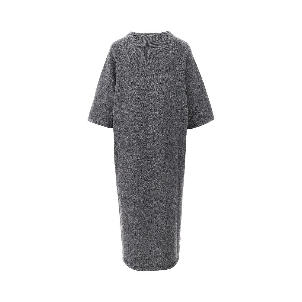 Cashmere-blend knitted midi dress