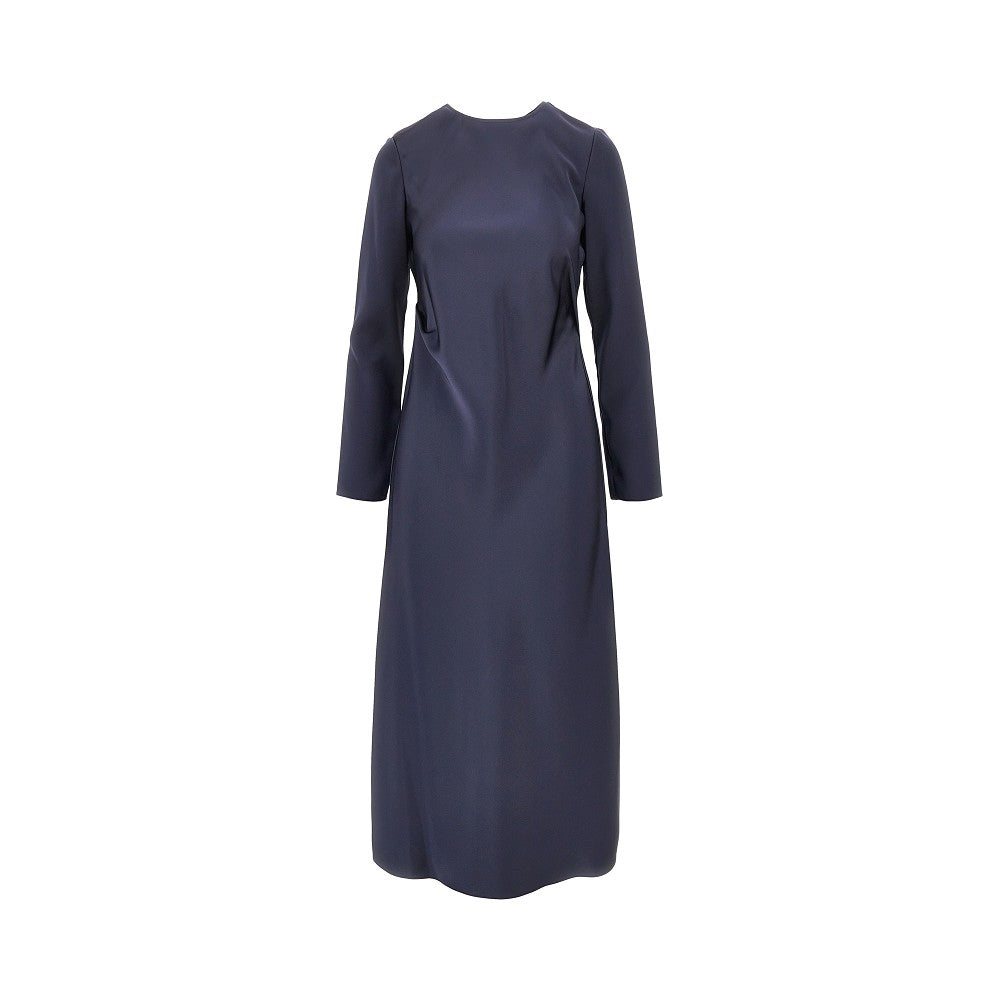 Abito midi in tecno twill satinato