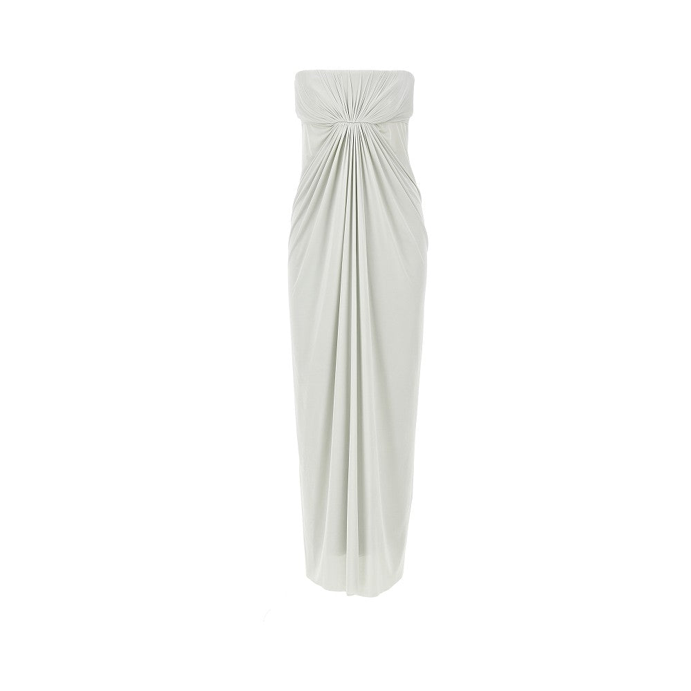 Stretch viscose draped dress