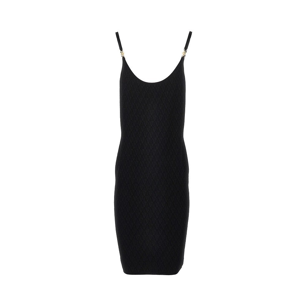 Abito al ginocchio in maglia jacquard