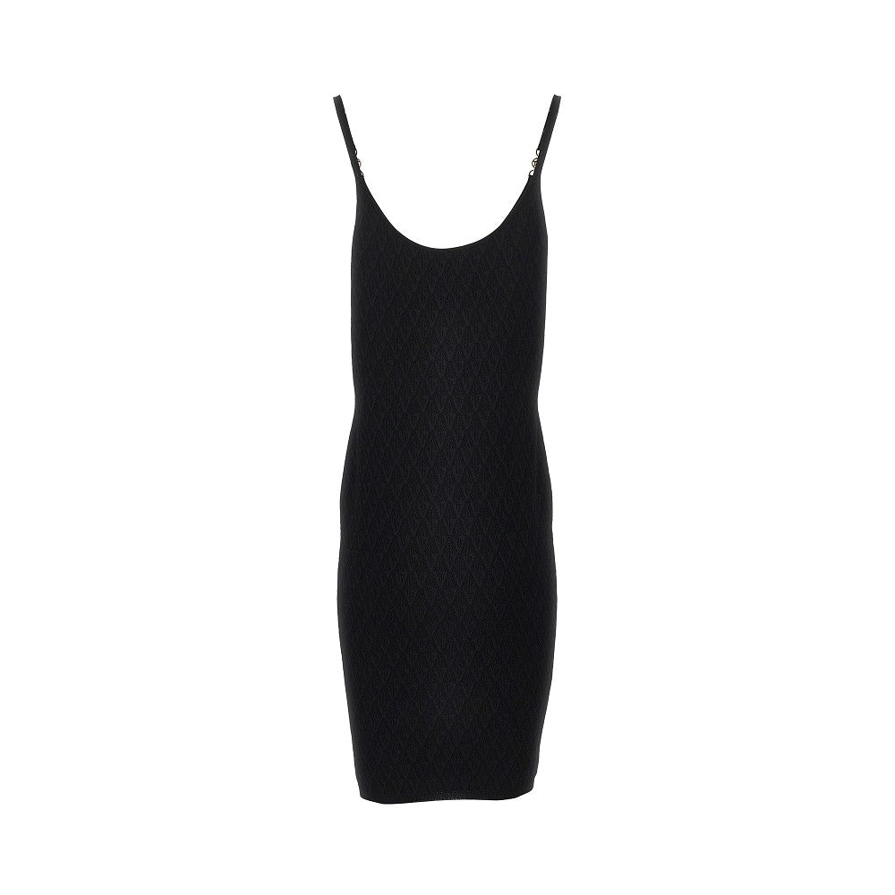Abito al ginocchio in maglia jacquard