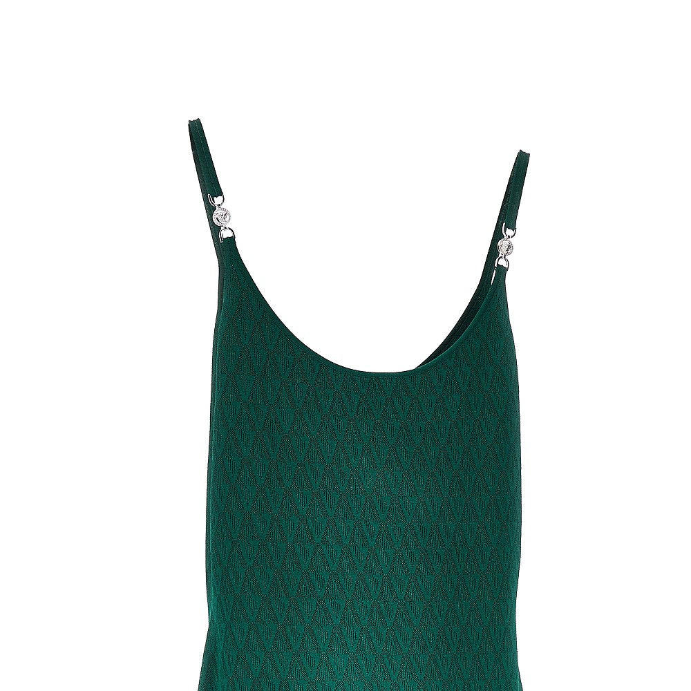 Abito al ginocchio in maglia jacquard
