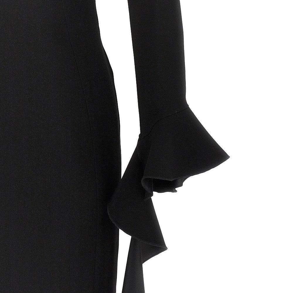 Ruffled cady midi dress