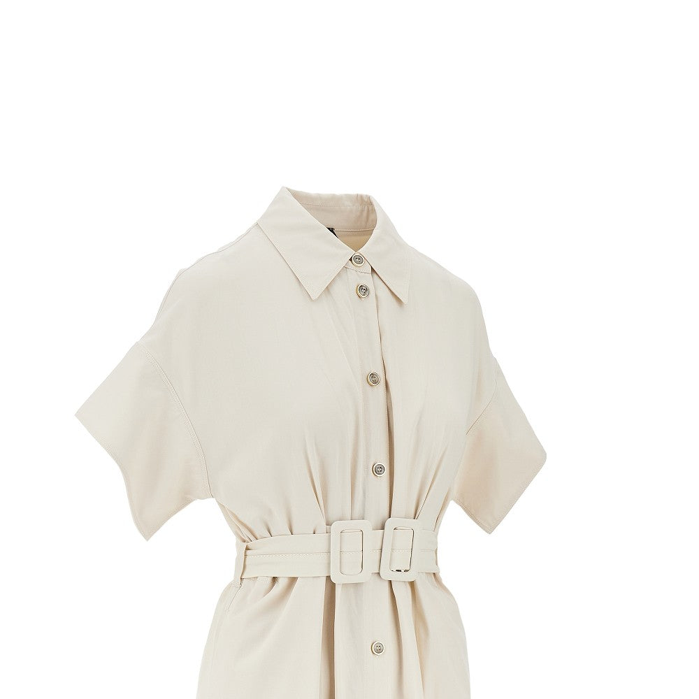 Cotton midi shirt dress