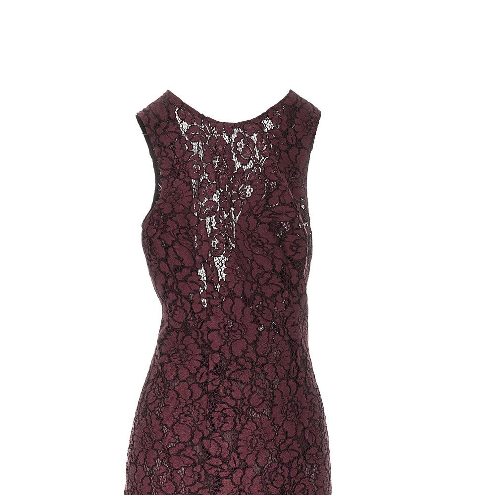 Abito midi in pizzo floreale