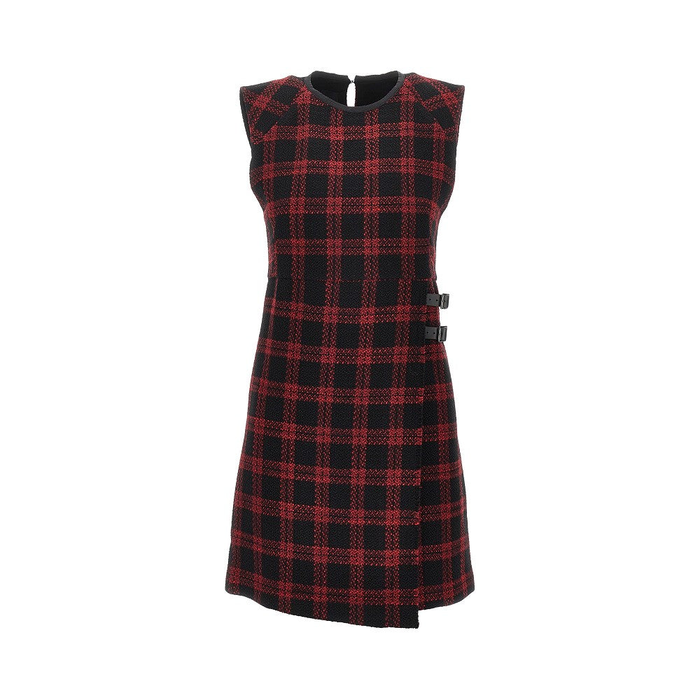 Abito corto in tweed di misto lana
