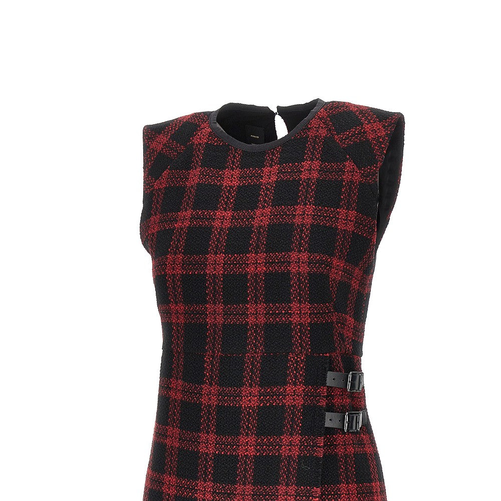 Abito corto in tweed di misto lana