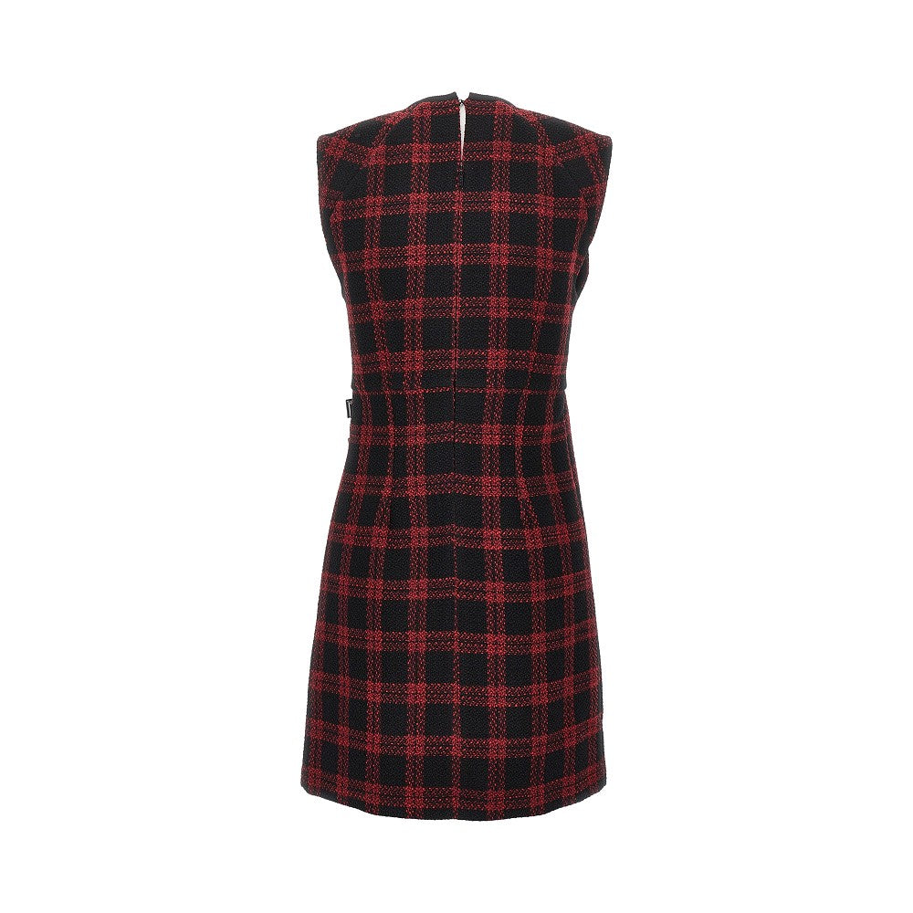 Abito corto in tweed di misto lana