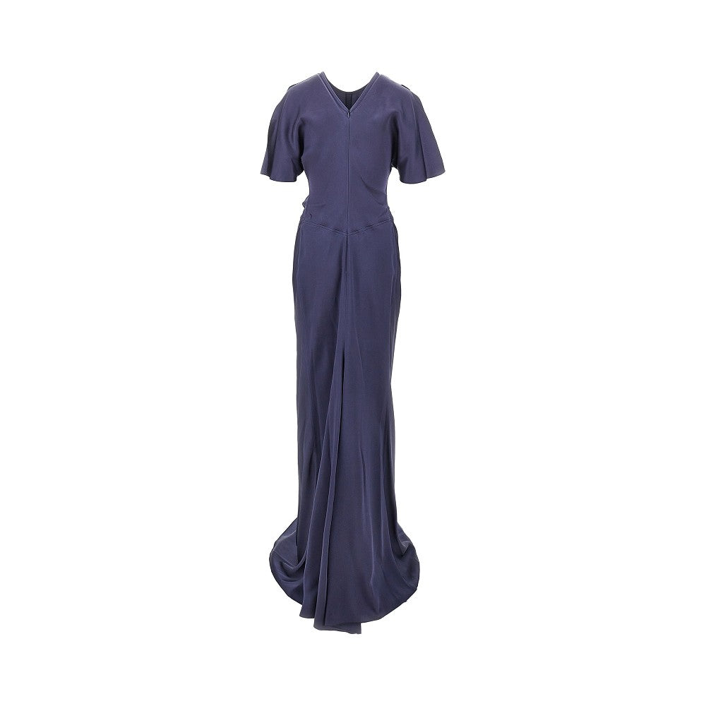 'Isabella' crepe satin long dress