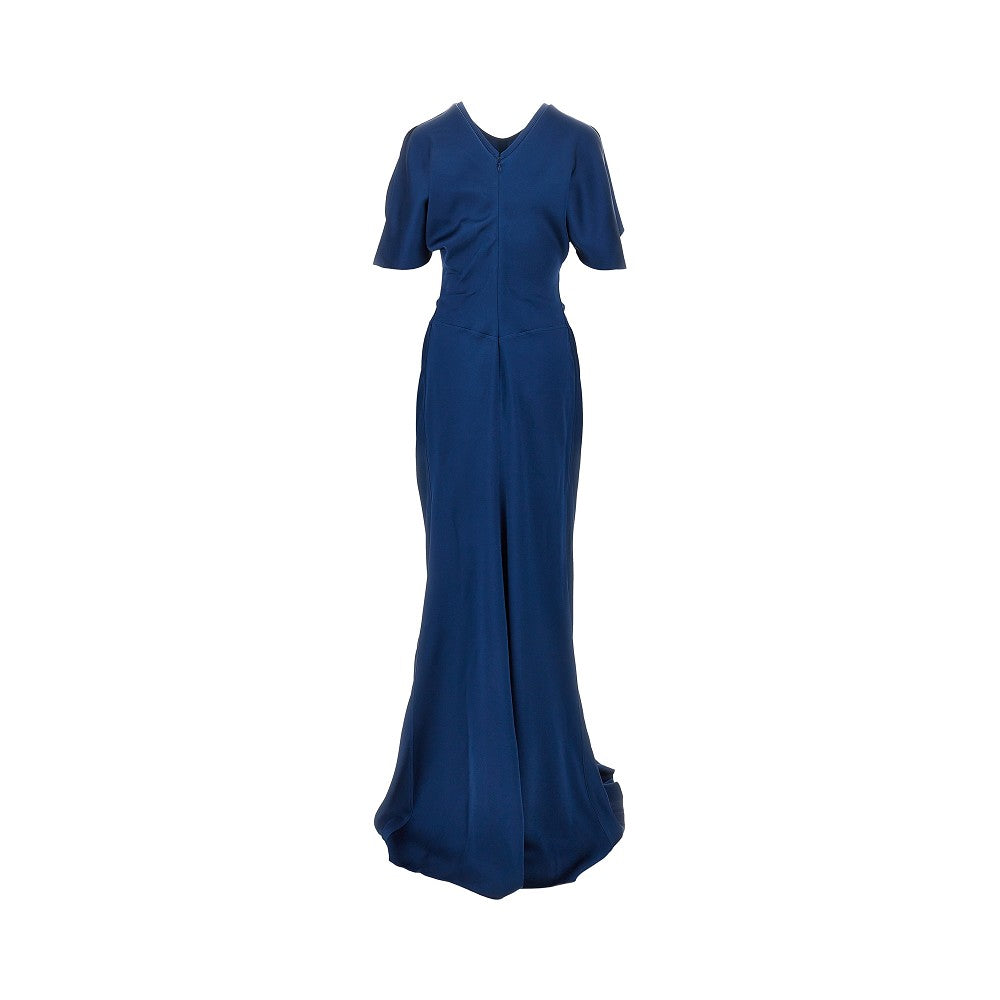 'Isabella' crepe back satin long dress