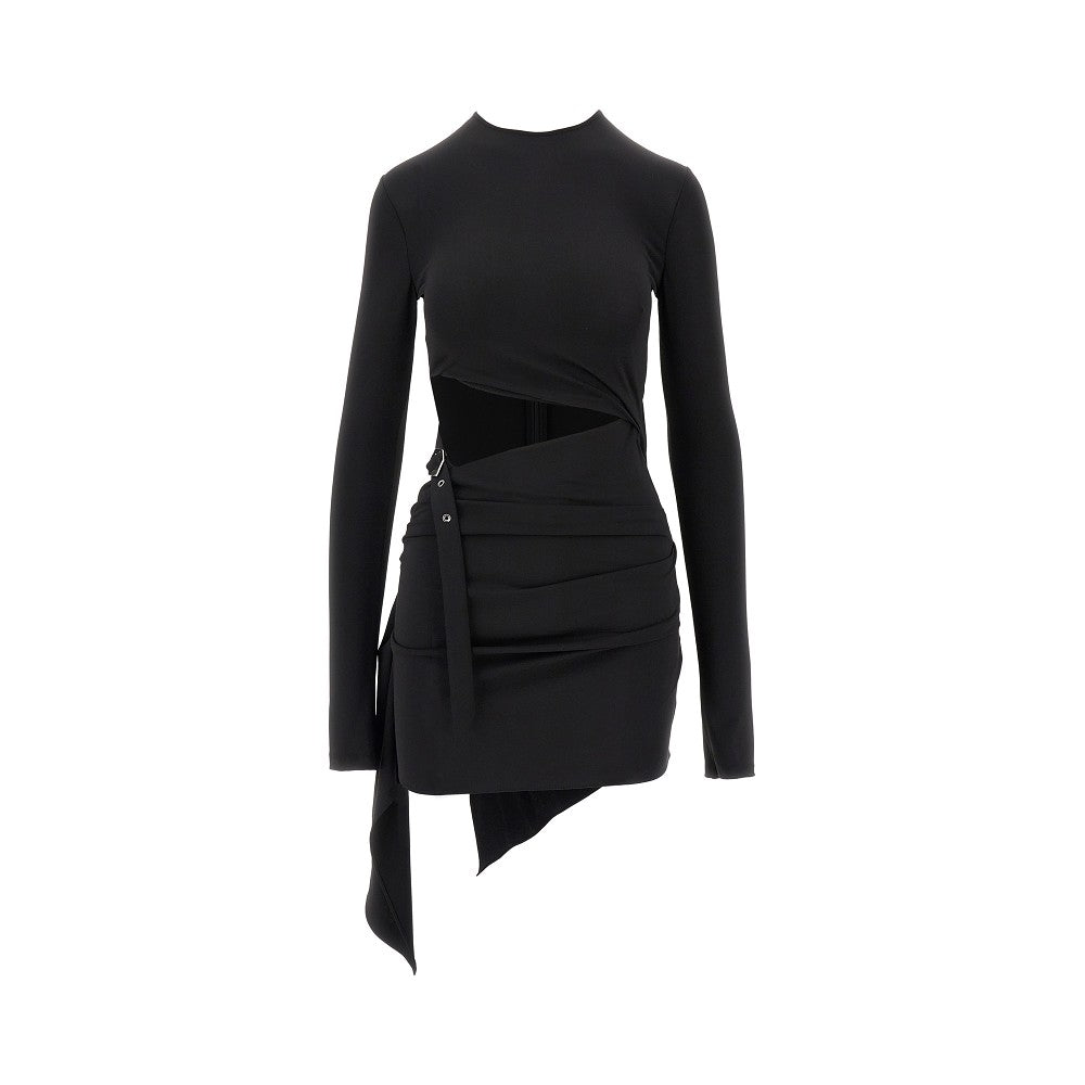 Mini abito con cut-out e drappeggio