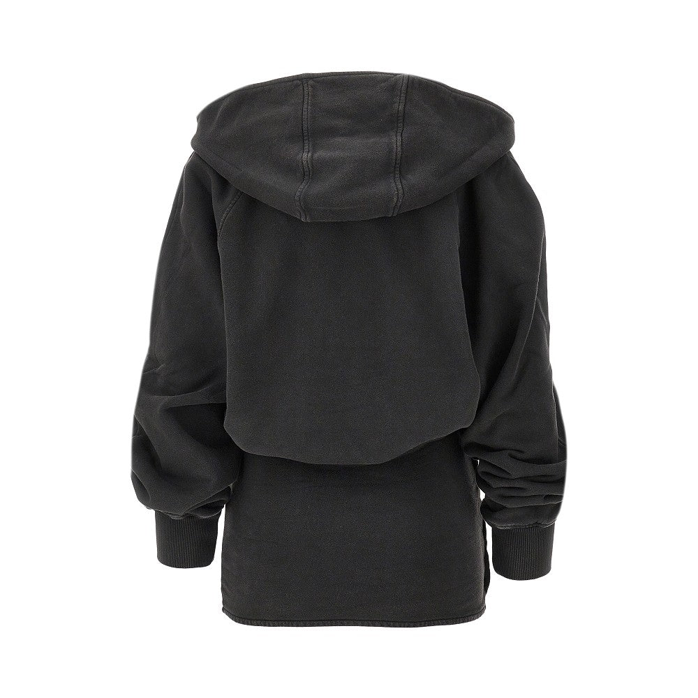 French terry wrap mini dress