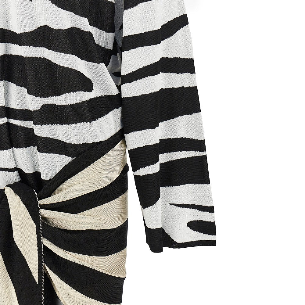 Mini abito in maglia animalier