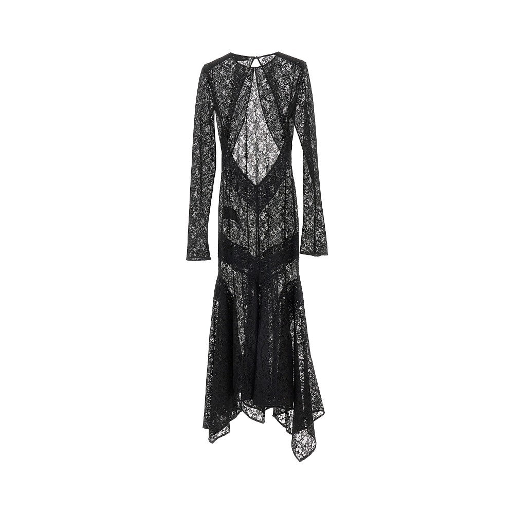 Abito midi in pizzo stretch