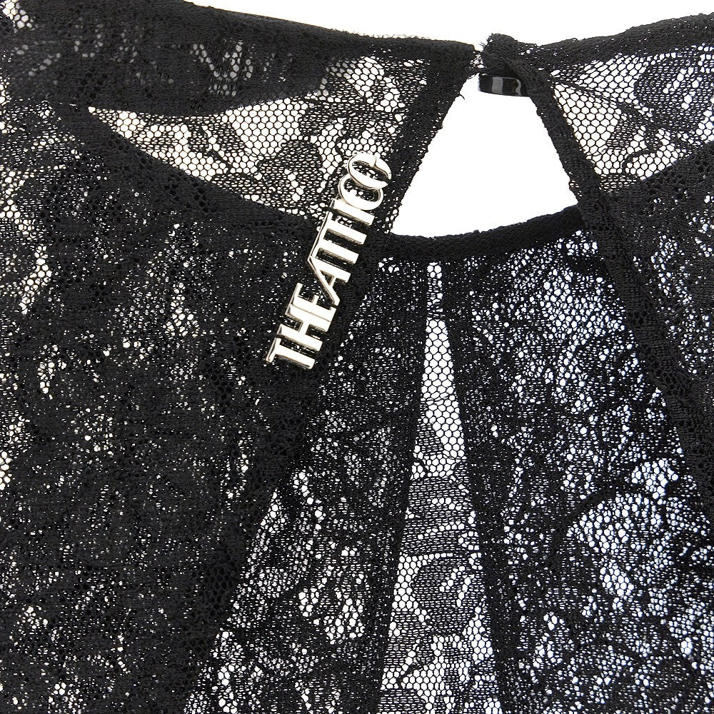 Abito midi in pizzo stretch
