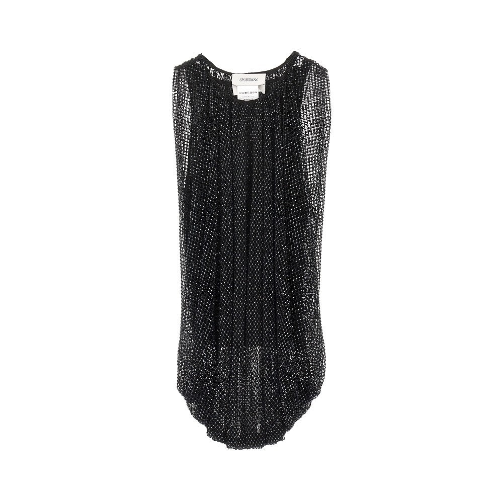 Top in rete con cristalli