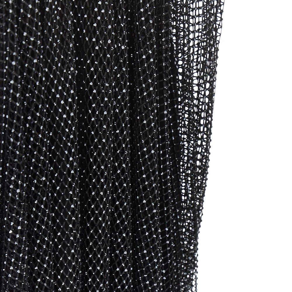 Top in rete con cristalli