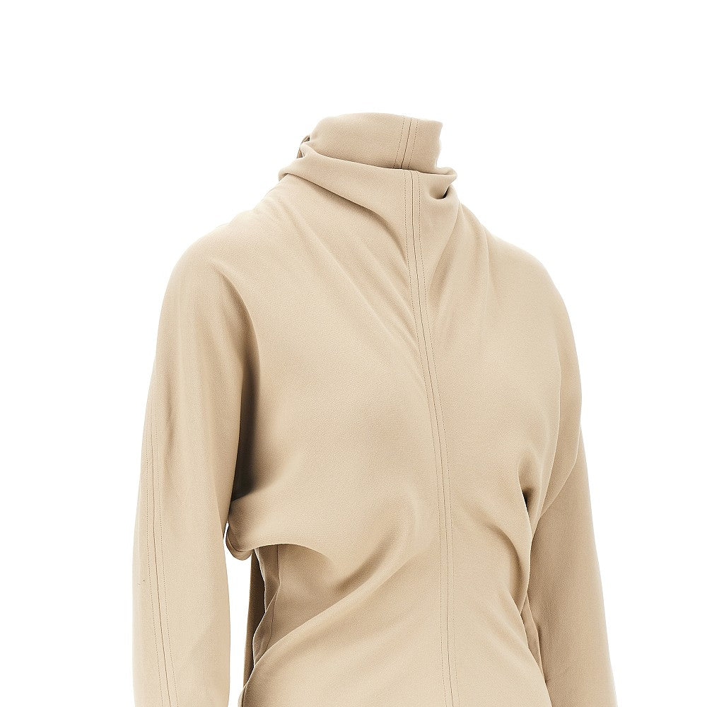 Slouch waist dress with scarf detail