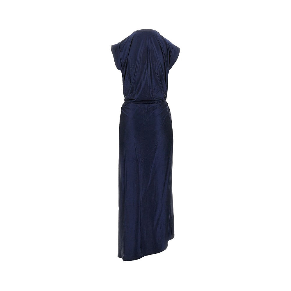 Abito midi drappeggiato in viscosa