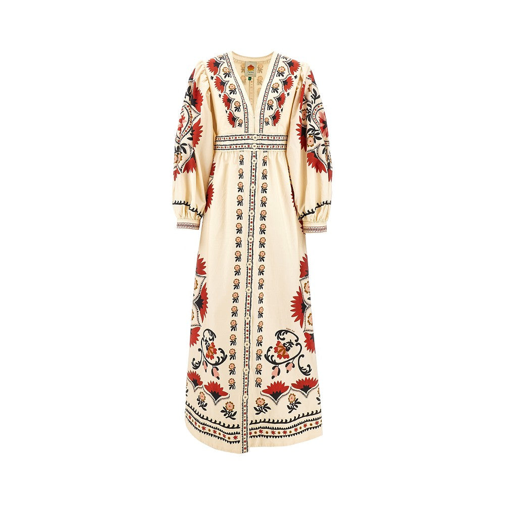 Printed cotton long dress