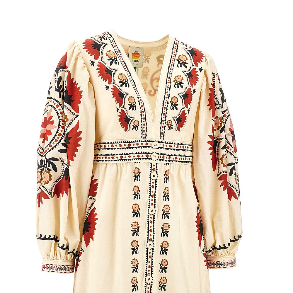 Printed cotton long dress