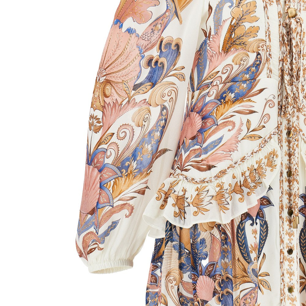 Viscose crêpe long dress