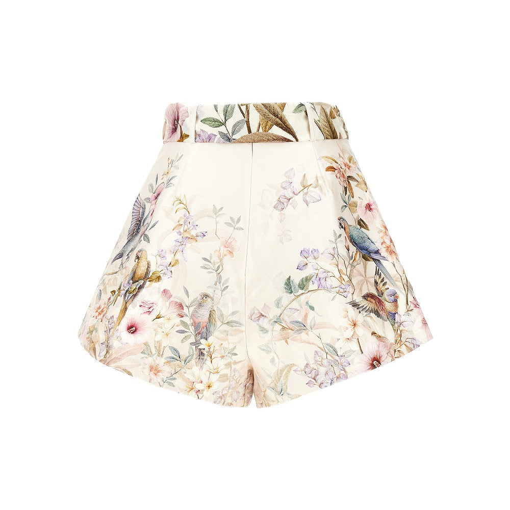 'Rebellion' silk-blend shorts