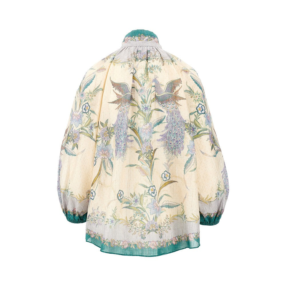 'Indra' cotton and silk blouse