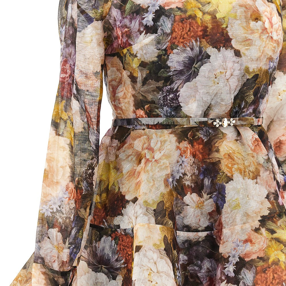 'Alchemy' floral organdy mini dress