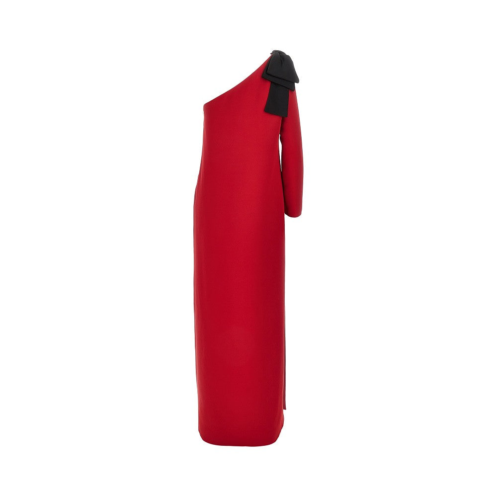 Abito lungo in Cady Couture con fiocco