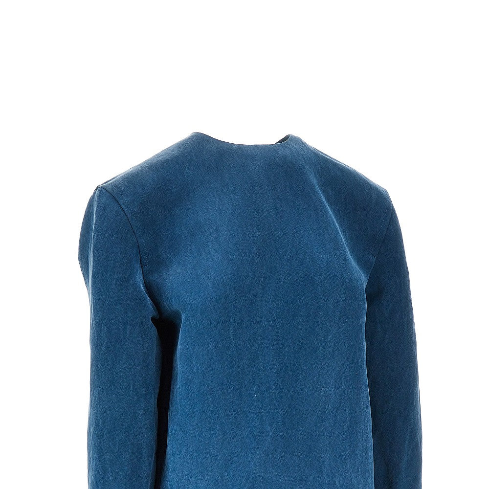 Mini abito Boxy in seta Stone Washed