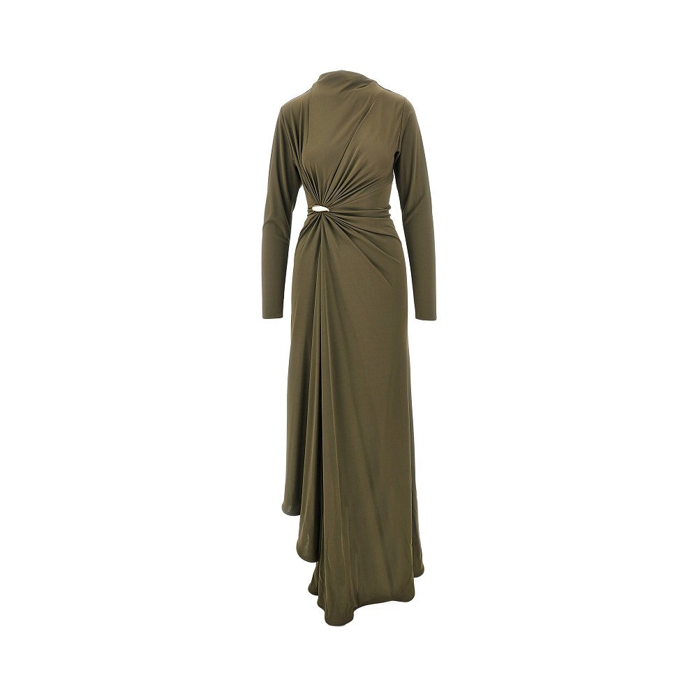 Viscose crêpe long dress