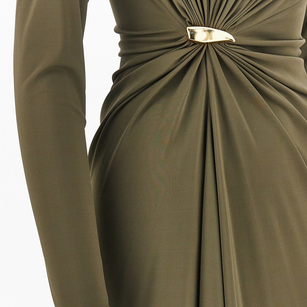 Viscose crêpe long dress