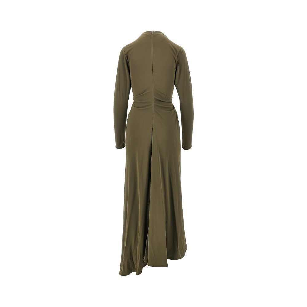 Viscose crêpe long dress