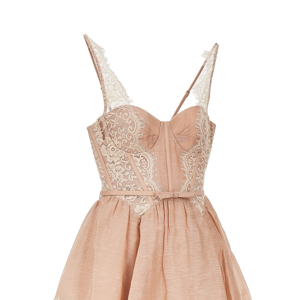 Mini abito in organza con pizzo 'Valiant'