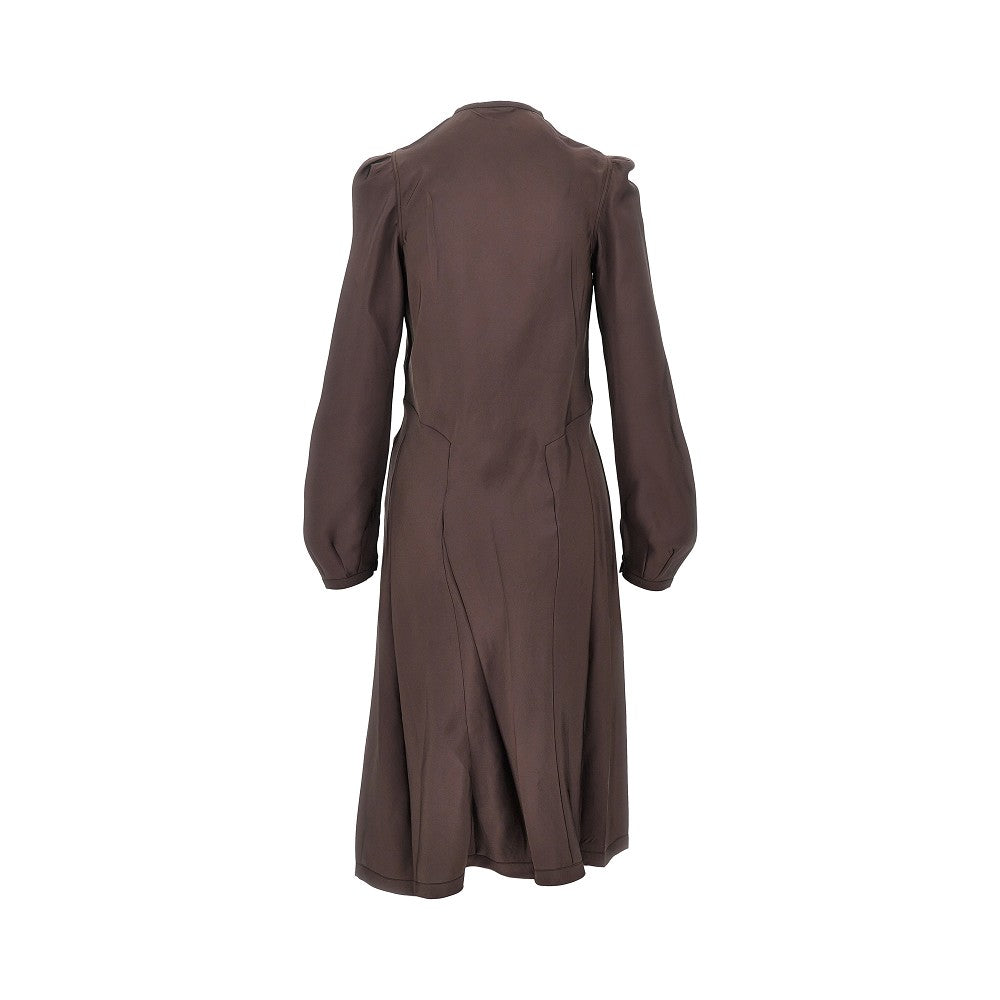 Creased effect twill dress