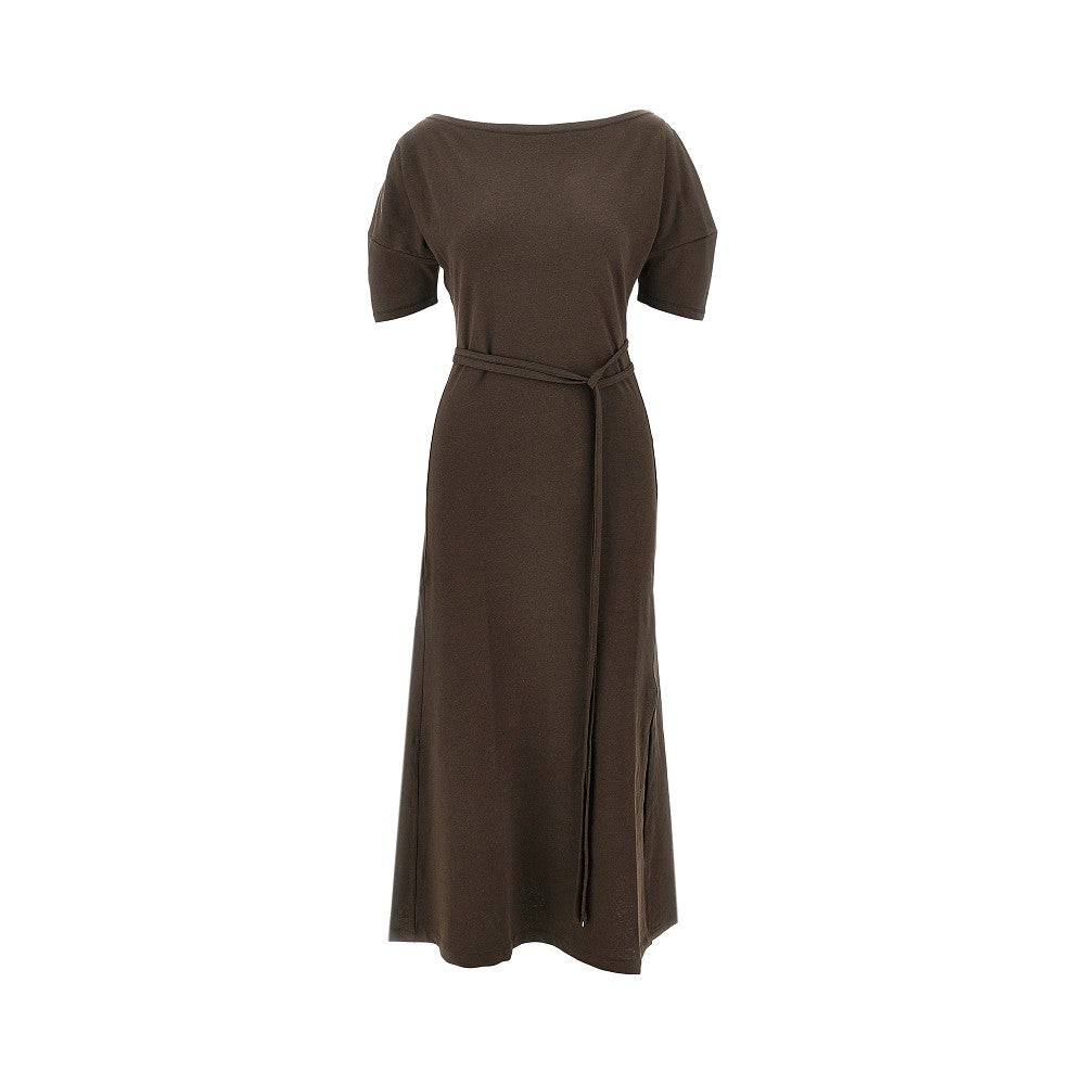 Abito midi off-the-shoulder in jersey
