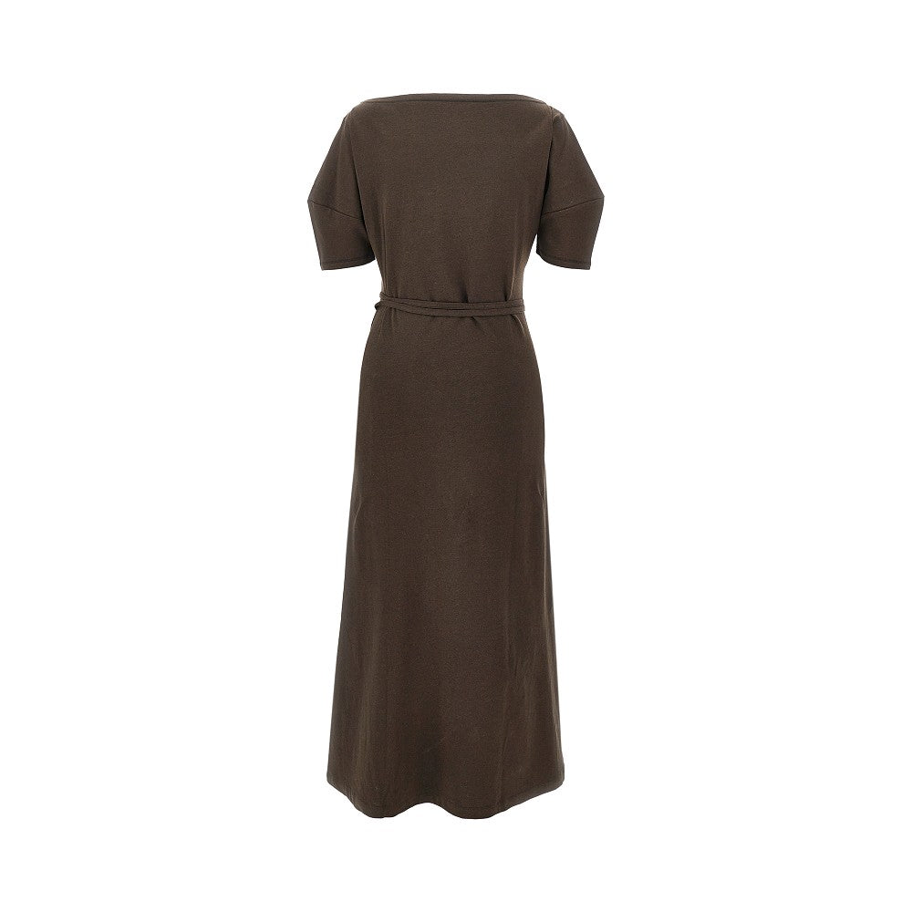 Abito midi off-the-shoulder in jersey