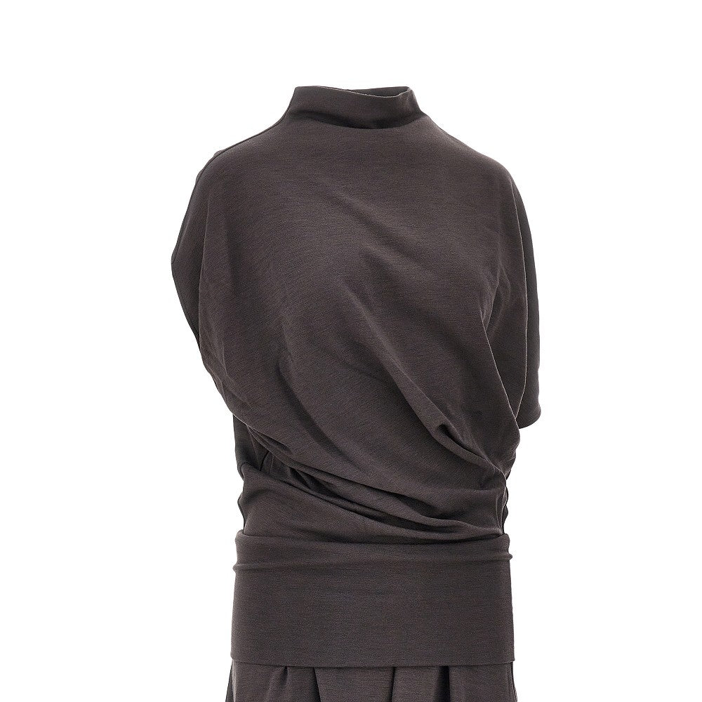 'Twisted' wool-blend jersey dress
