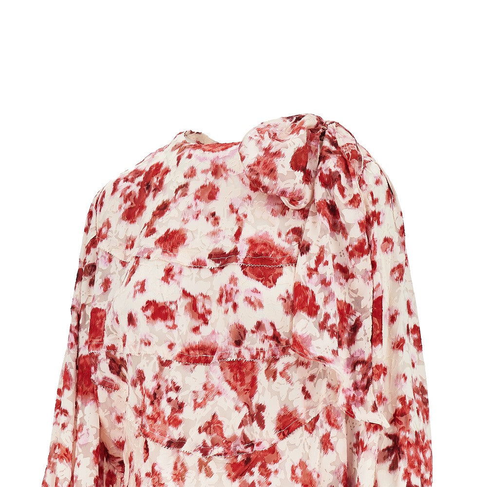 Blusa 'Firma' in seta stampata