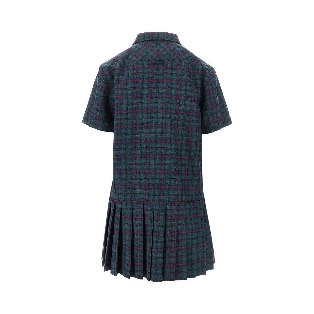 Mini abito in lana tartan