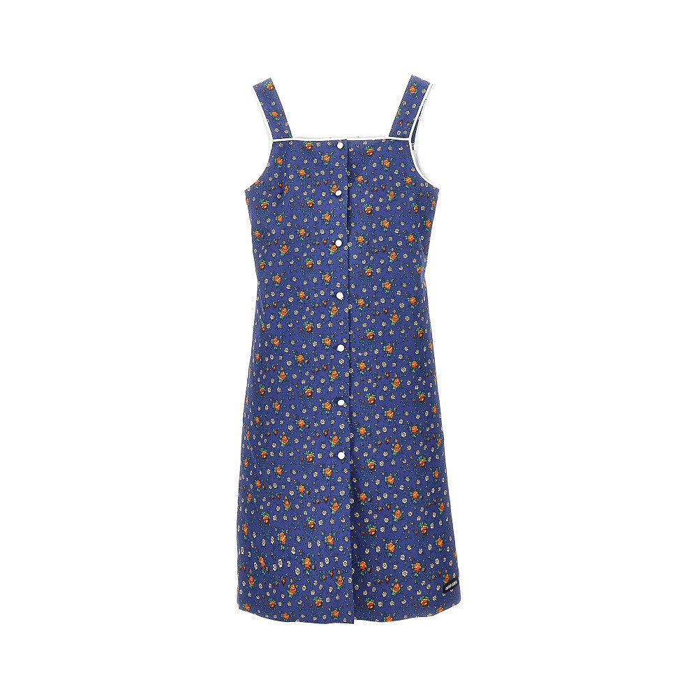 Floral poplin mini dress