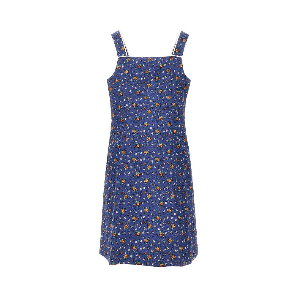 Floral poplin mini dress